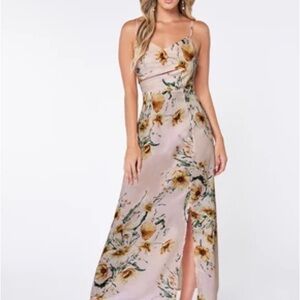 Floral Pink Maxi Dress